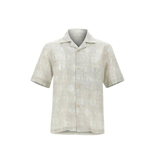 イレブンティ メンズ ティーシャツ トップス Patterned camp-collar shirt Grey
