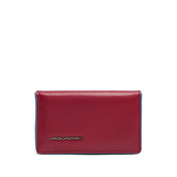 ピークアドロ  メンズ 金入れ 付属物 Logo-plaque cardholder Red