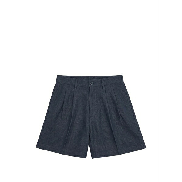 フォルテラ メンズ 心地よいズボン下 ボトムス Nyshort pleated shorts Blue