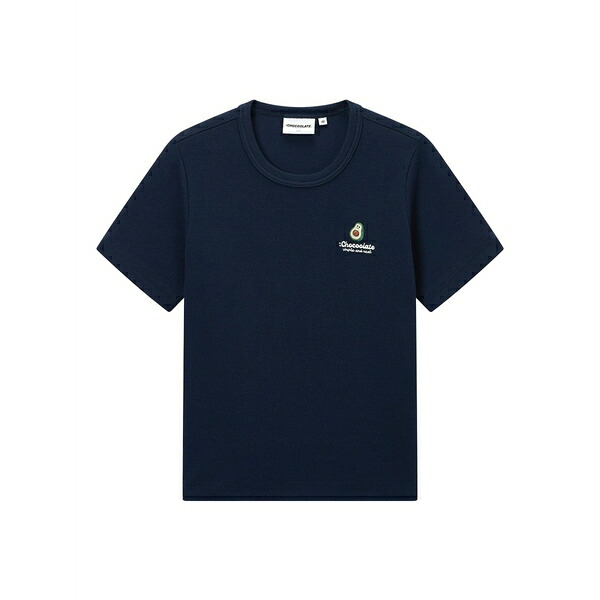 黒茶 レディース ティーシャツ トップス Logo t-shirt  Blue