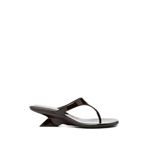 ジェフリー キャンベル レディース サンダル シューズ Medellin patent-finished sandals Brown