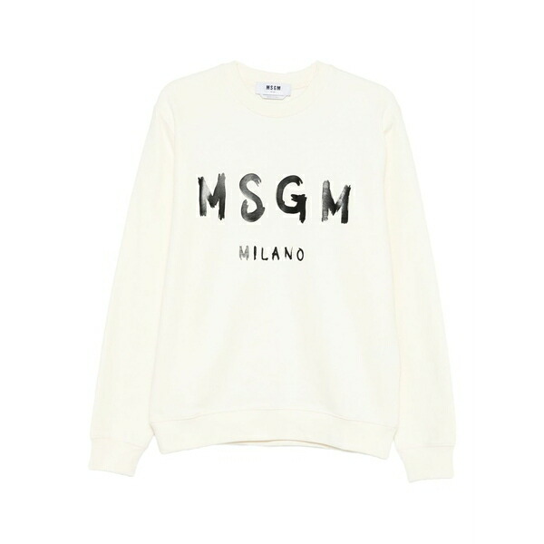 エムエスジイエム メンズ パーカー・スウェットシャツ アウター Logo-print sweatshirt  White
