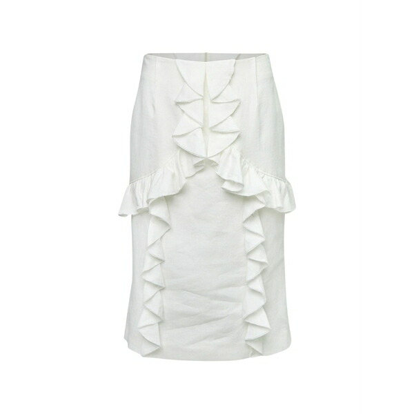 シュシュ/火箸 レディース スコート ボトムス Ruffle-trimmed flared skirt White