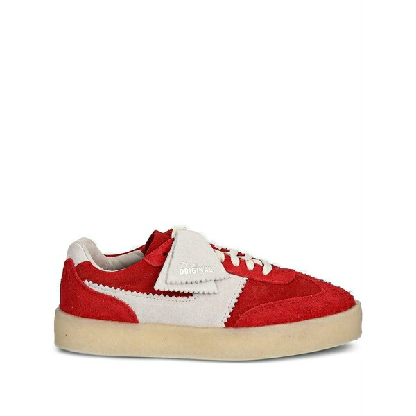 クラークス レディース スニーカー シューズ Tor 80 suede panelled sneakers Red