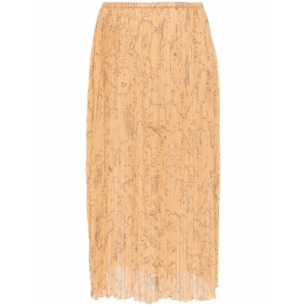 ファビアナ フィリッピ レディース スコート ボトムス Fabula-print pliss￡ MIDI skirt Yellow