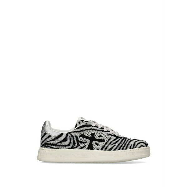 プレミアータ レディース スニーカー シューズ Quinnd zebra-print sneakers Grey