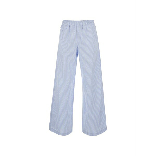アーペーセー メンズ 心地好いズボン下 ボトムス Striped wide-leg trousers Blue