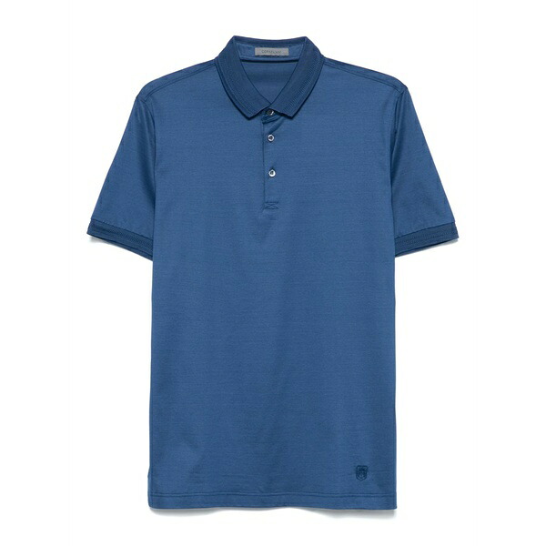 コルネリアーニ メンズ スポーツシャツ トップス Jersey polo shirt Blue
