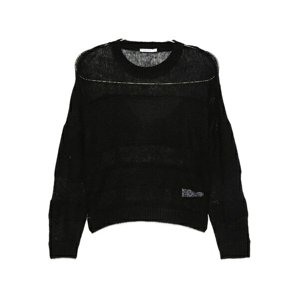 パトリツィア ペペ レディース 編み物\u0026ティーシャツ アウター Crew-neck sweater Black