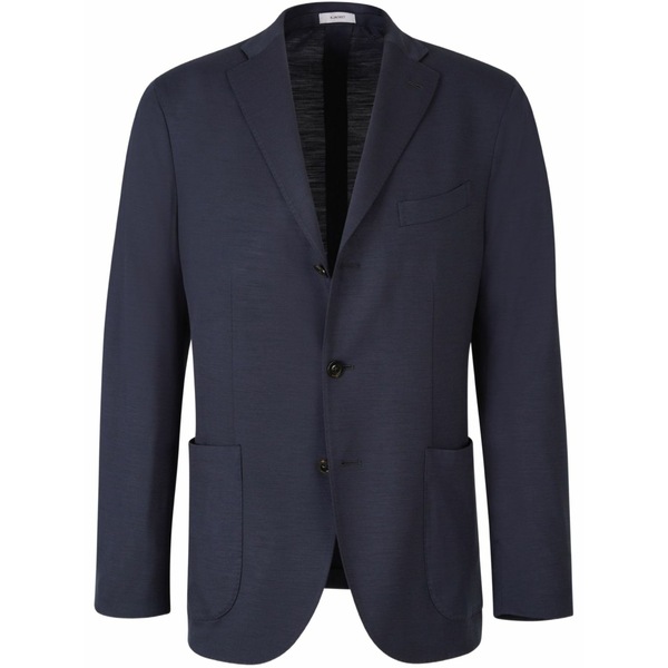 ボリオリ メンズ 上衣＆上衣 アウター Knitted wool blazer Blue