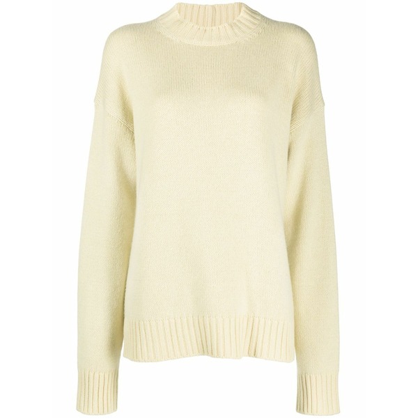 ジル・サンダー レディース 編み物\u0026スウェーター アウター Cashmere-cotton crewneck jumper Green