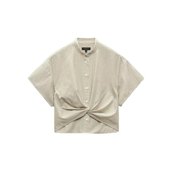 ラグアンドボーン レディース プルオーバー トップス Twisted striped shirt Grey