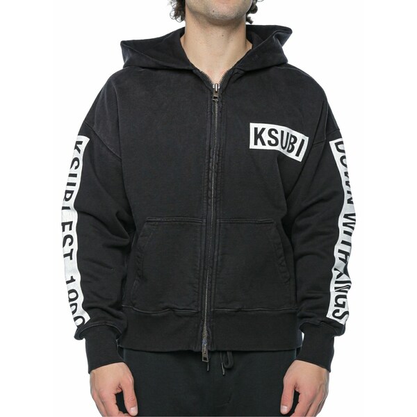 スビ メンズ パーカー・スウェットシャツ アウター Kings halen zip-up hoodie Grey