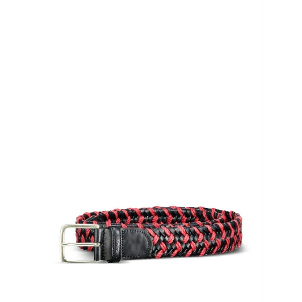 ガント メンズ 三尺帯 添え物 Braided leather belt Black