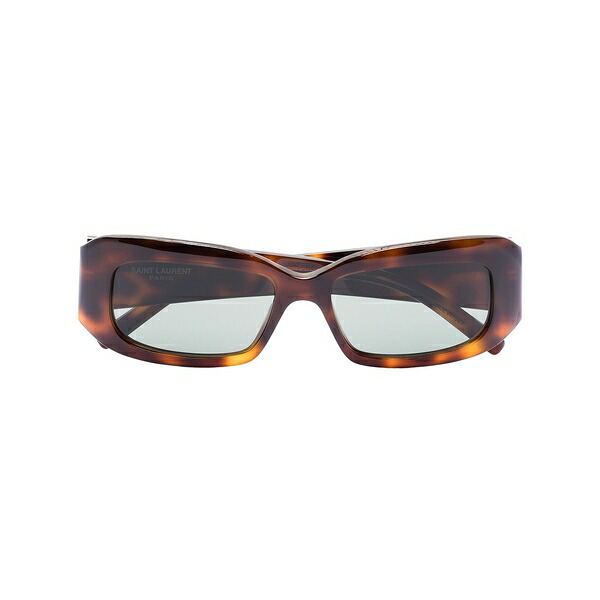 サンローラン アイウェア メンズ サングラス・アイウェア 付属物 Rectangle-frame tortoiseshell sunglasses Brown