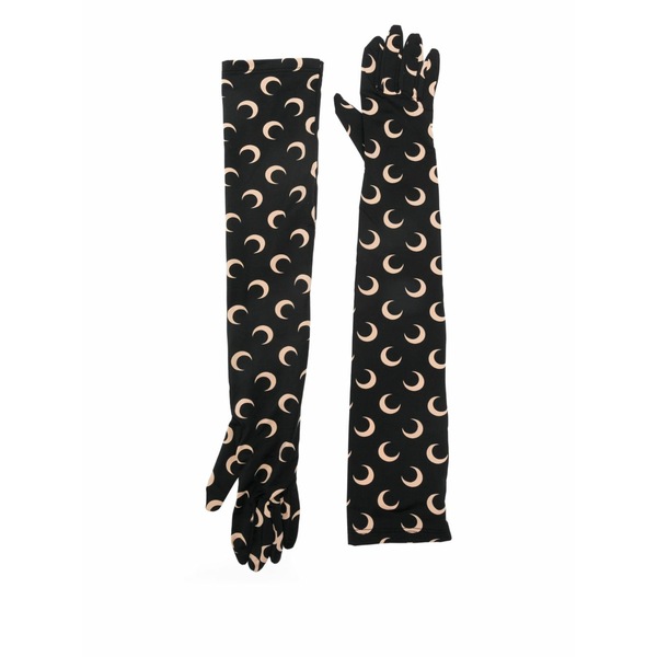 米国海兵隊員 独居室 メンズ グローブ 付属物 Crescent moon print gloves Black