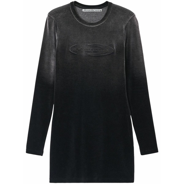 アレキサンダーワン レディース 衣裳 トップス Long-sleeved minidress Grey