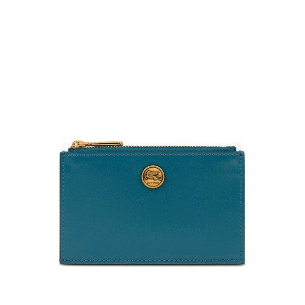 エトロ レディース 金入れ 付属物 Pegaso-plaque cardholder Blue