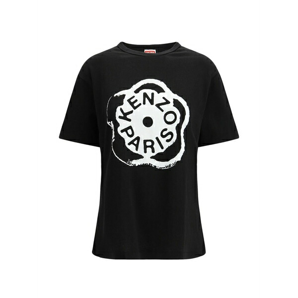 ケンゾー レディース ティーシャツ トップス Flower-print t-shirt Black