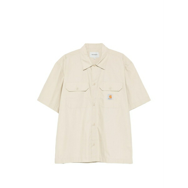 鉄道車両ハート型 メンズ プルオーバー トップス S/s carft pocket short-sleeve shirt Neutrals