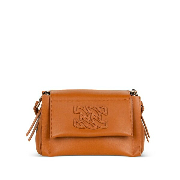 カサディ レディース ショルダーバッグ 御徒面子 Brera logo-embroidered clutch bag Brown