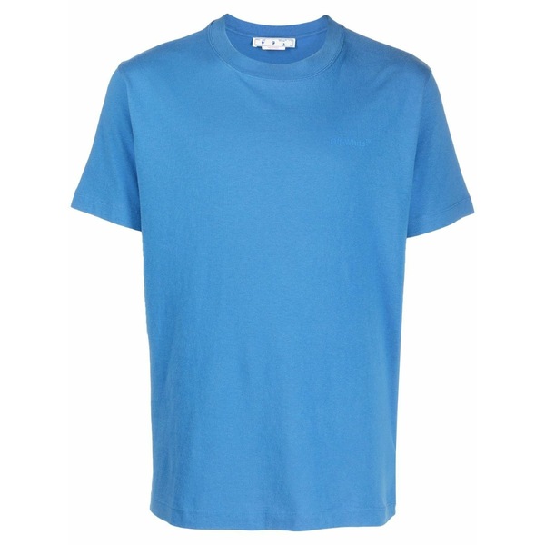 象牙色 メンズ プルオーバー トップス Diag tab cotton t-shirt Blue