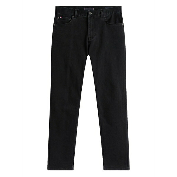 トミー ヒルフィガー メンズ ジーンズズボン下 ボトムス Logo-patch jeans Black