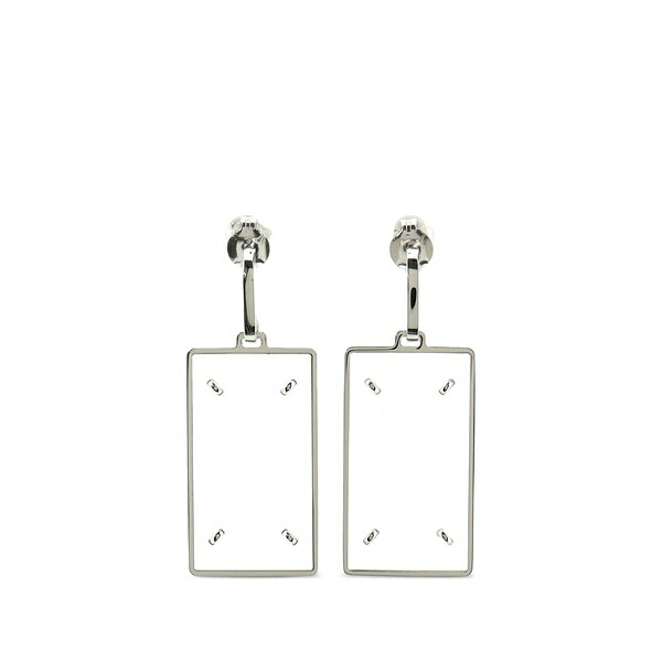 マルタンマルジェラ レディース ピアス＆イヤリング アクセサリー Four-stitches pendant earrings Silver｜asty