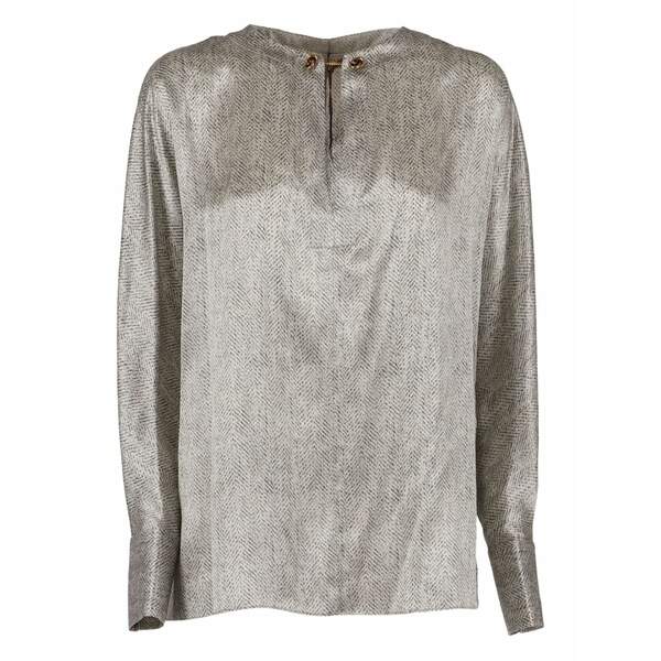 アントネリ レディース ティーシャツ トップス Chain-detail patterned top Neutrals