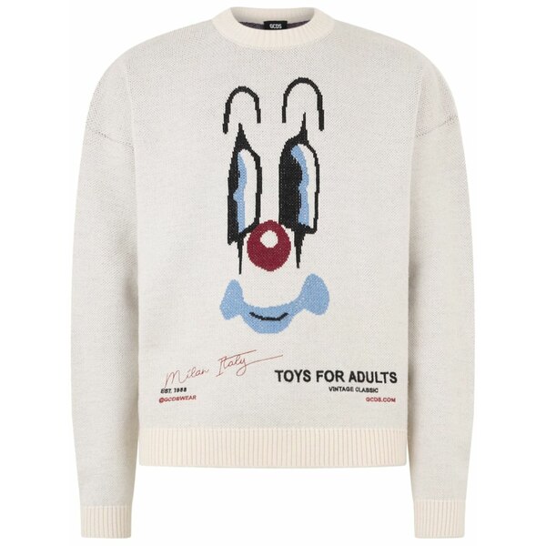 ジーシーディーエス メンズ 編み物\u0026プルオーバー アウター Clown sweater White