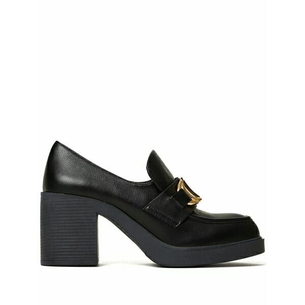 ツイン書き割り レディース パンプス シューズ 80粍 oval t pumps Black