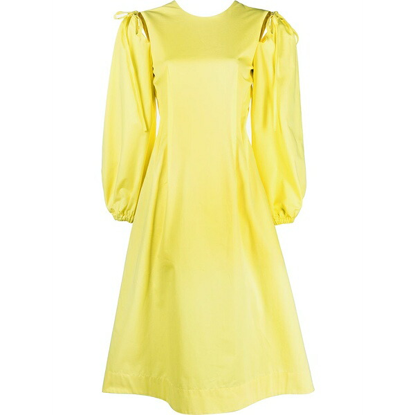 エムエスジイエム レディース 衣装 トップス Long-sleeve a-line dress Yellow