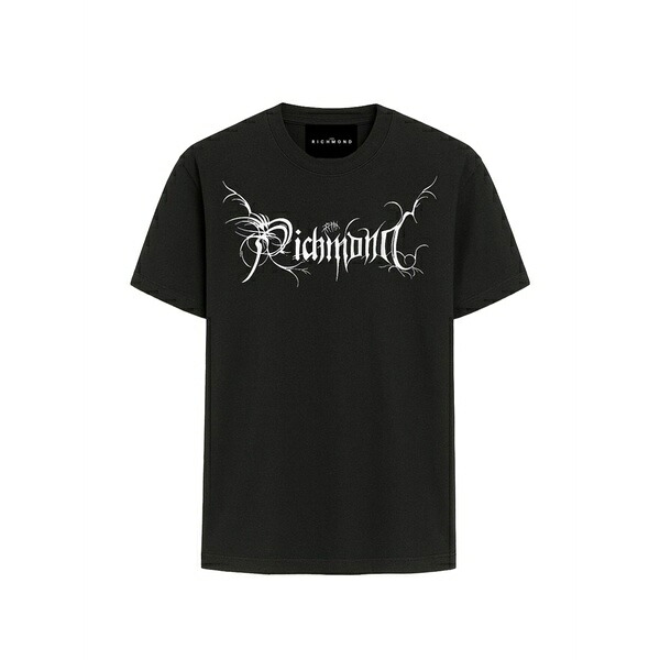 ジョン バージニアの州都 メンズ ティーシャツ トップス Graphic-print t-shirt Black