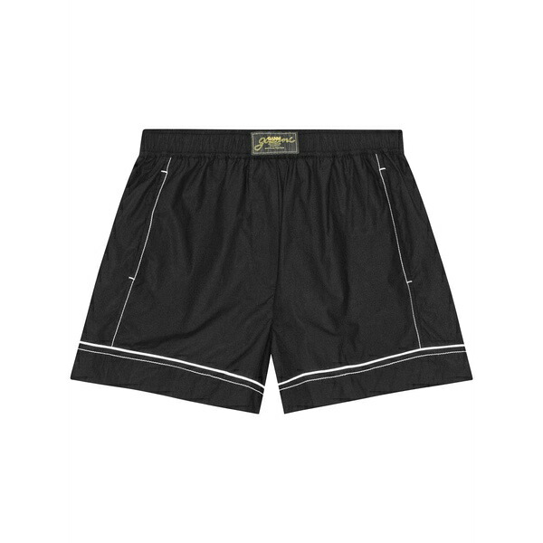 ガニー レディース 心地好いズボン下 ボトムス Logo-patch shorts Black