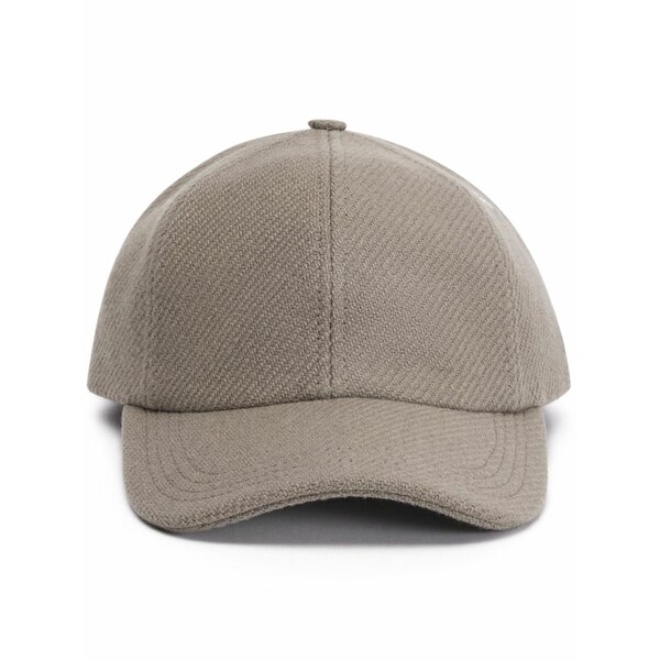 意中の女 メンズ 鳥打ち帽 付属物 Logo-embroidered baseball cap Brown