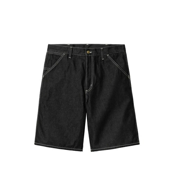 鉄道車両ハート形 メンズ 心地好いズボン下 ボトムス Simple contrast-stitch shorts Black