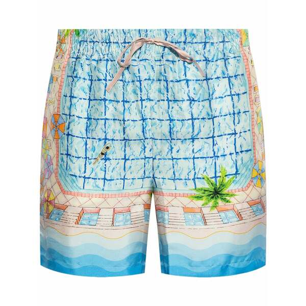 カサブランカ メンズ 心地好いズボン下 ボトムス Le plongeon silk shorts Blue