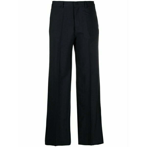 パロッシュ レディース 心地よいズボン下 ボトムス High-waist wide-leg trousers Blue