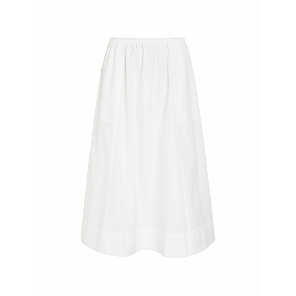ヴィンス レディース スコート ボトムス Scallop elasticated-waistband scalloped-hem MIDI skirt White