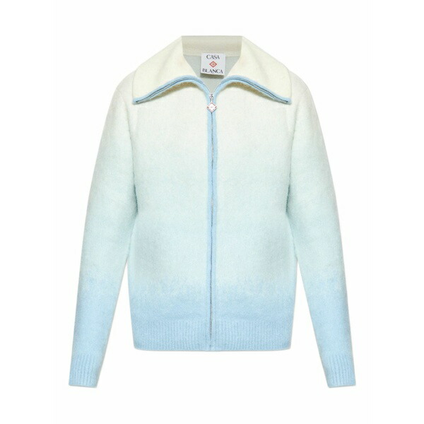 カサブランカ メンズ 上衣＆上衣 アウター High-neck zip-up jacket Blue