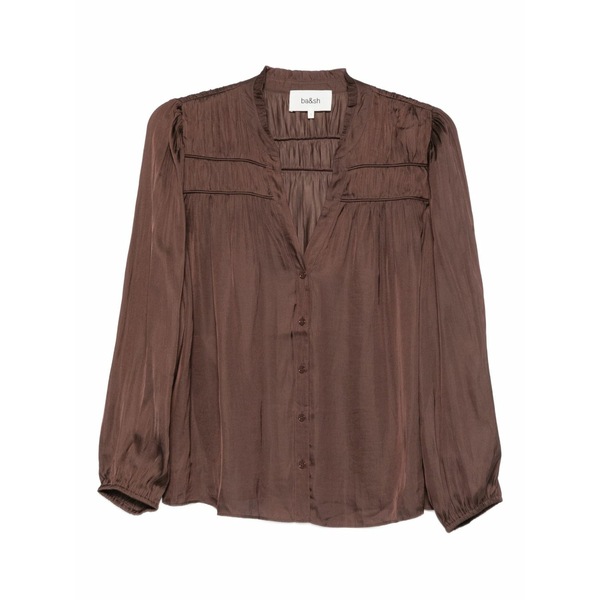 バッシュ レディース プルオーバー トップス V-neck blouse Brown