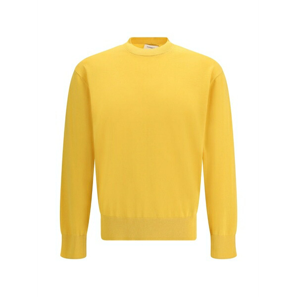 ラネウス メンズ パーカー・スウェットシャツ アウター Ribbed sweatshirt Yellow