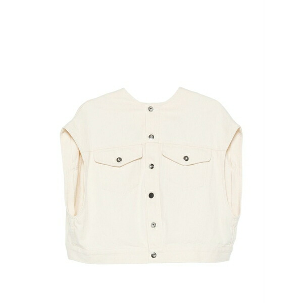 リビアナコンティ レディース 厚地の外套 アウター Button-up gilet Neutrals