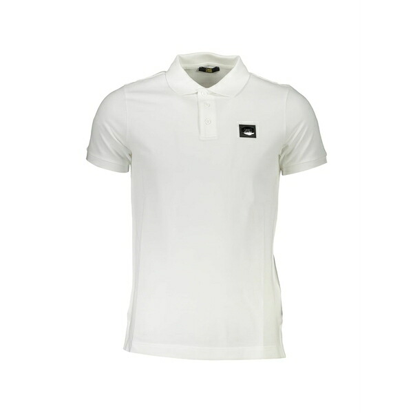 カヴァリ 社会階級/ロベルト・カバリ メンズ スポーツシャツ トップス Logo-patch polo shirt White