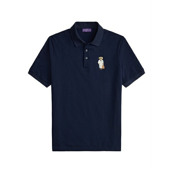 ラルフ・ローレン パープルレーベル メンズ スポーツシャツ トップス Embroidered polo shirt Blue