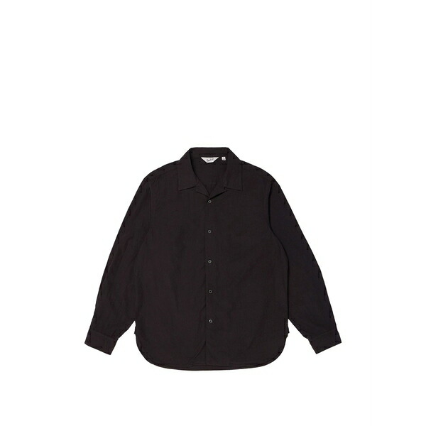 羊毛 分限者 メンズ プルオーバー トップス Garment-dyed elbow-patch shirt Brown