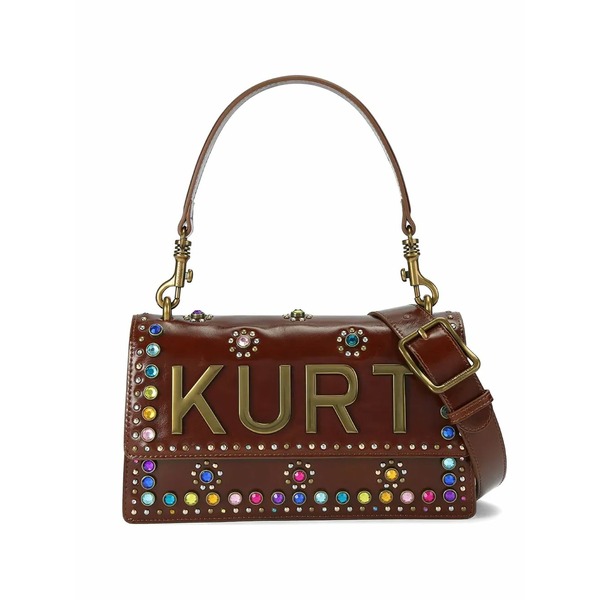 カートジェイガーロンドン レディース トートバッグ 御徒面子 Crystal-embellished logo-plaque crossbody bag Brown