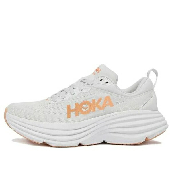 HOKA ONE ONE ホカオネオネ レディース スニーカー 【(WMNS) HOKA ONE ONE Bondi 8 'White Cantaloupe' 1127952-WLP】 サイズ US_5(22.0cm)|asty