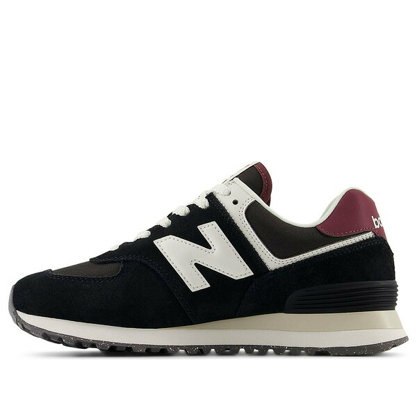 New Balance ニュー平衡にする レディース スニーカー  【(WMNS) New Balance 574 \u0027Black White Wine Red\u0027 WL574WBE】  大いさ US_5(22.0珊) 靴-スニーカー