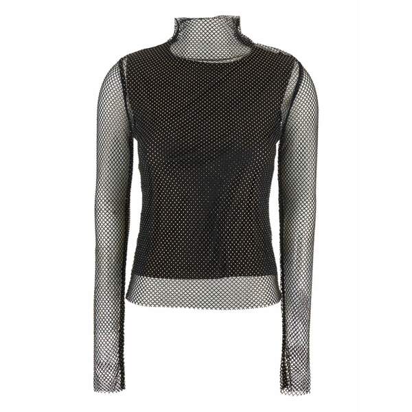 運動競技マックス レディース プルオーバー トップス Gerarda fishnet long-sleeve top Black